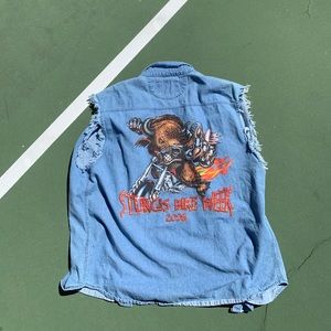 Biker jean jacket